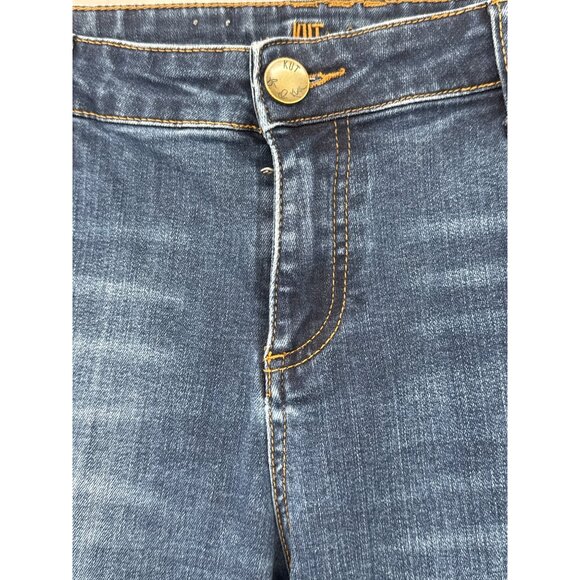 Kut From The Kloth Blue Denim Skinny Jeans Size 14 Distressed Pockets - Picture 2 of 7